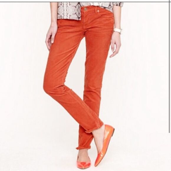 J. Crew Pants - J. Crew Orange Corduroy City Fit Pants 26R